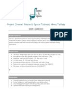 Sauce & Spoon - Project Charter