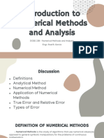 Introduction To Numerical Methods Analysis