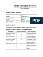 A27. Cierre Del Proyecto