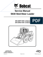 Bobcat S630 Skid Steer Loader Service Manual PDF