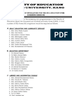 2011-2012 PUTME Tors List For Edu.