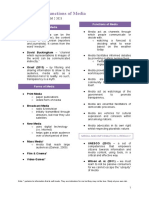 Definitions & Functions of Media: Minlit1 - Prelims - Sem 2 2023