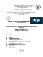 Silabo Fisiopatología y Dietoterapia Avanzada I NUTRICION