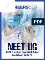 NEET UG 2022 Question Paper Solutions by Aakash Code T3 PDF