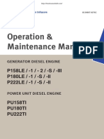 Operation & Maintenance Manual: P158LE / - 1 / - 2 / - S / - III P180LE / - 1 / - S / - II P222LE / - 1 / - S / - II