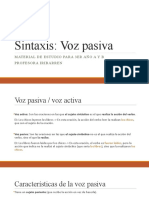 Sintaxis, Voz Pasiva