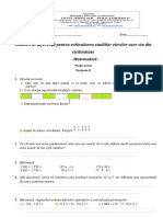 Varianta 2 Matematica - Clasa 3