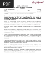 Carta Compromiso de Padres de Familia o Tutores