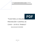 Plan de Vigilancia, Prevención y Control de Covid-19