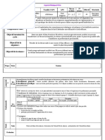 Objectif Terminal D'intégration: Compétences Visée: Objectif Terminal Du Cycle: Objectif de La Séquence: Objectif de La Séance