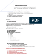 Objetivo de Manual de Procesos