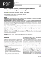 Mpact of High Load Resistance Training On Bone Mineral Density in Osteoporosis and Osteopeniaa Meta Analysis PDF