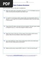 Ratios Worksheet PDF