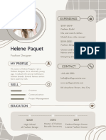 Grey and White Minimalist Fashion Designer Resume PDF