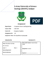 Assignment of RSA Algorithm in Cryptography.