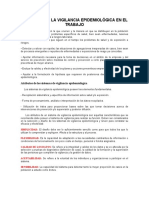 Objetivos de La Vigilancia Epidemiológica en El Trabajo