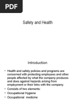 Safety and Health