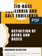 Acid-Base Equilibria and Salt Equilibria