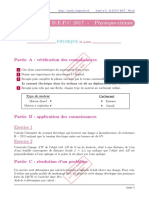 Sujet 2 Bepc 2011 Physique Chimie, Congo