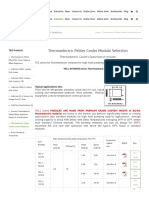 Thermoelectric Peltier Cooler Module Selection