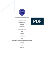 Síntesis Sobre Los Métodos de Investigación en Psicopatología