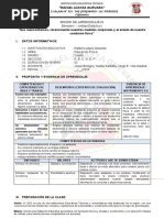 1 - (4° Grado) Unidad Didáctica 1 - Sesión de Aprendizaje 1