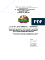 Trabajo Especial de Grado Como Requisito para Optar Al Título de Técnico Superior Universitario en Administración Tributaria