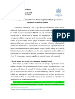 La Contingencia Sanitaria Del Covid 19 Como Experiencia Límite Que Conduce A Resignificar La Condición Humana Ok PDF