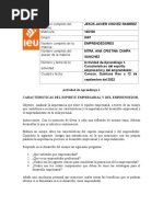 Actividad de Aprendizaje 1. Caracteristicas Del Espiritu Empresarial y Del Emprendedor