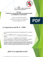 Presentacion de Oscar Alarcon Delgado en Foro "50 Años Del Decreto Ley 19990 y Nuevos Desafíos Del Sistema Previsional Peruano"