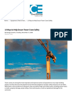 15 Ways To Help Ensure Tower Crane Safety