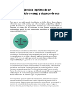 Deber o Ejercicio Legítimo de Un Derecho, Oficio o Cargo y Algunos de Sus Límites