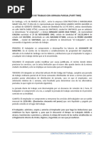 Contrato de Trabajo Con Jornada Parcial