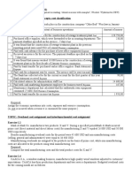 Tutorial - 1 - 2 - (06.10.2022, 13.10.22) TOPIC: Basic Cost Terms and Concepts, Cost Classification Ex. 1