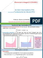 Aula 03 - Teorema Do Valor Médio e Teorema Fund. Do Cálculo