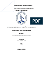 Ensayo Sobre La Vigencia Del Niño y Adolescente