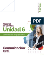 Lectura - U6 - Comunicación Oral