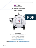 Users Manual Zeal Wet Test Gas Flow Meter - 2