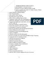 Chemistry Project Topics Class 12