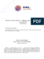 B. Barraud, Qu'est-Ce Que Le Droit Théorie Syncrétique Et Échelle de Juridicité