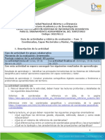 Guía de Actividades y Rúbrica de Evaluación - Unidad 2 y 3 - Fase 2 - Coordenadas, Capas Vectoriales y Ráster, Análisis Espacial, Mapificación