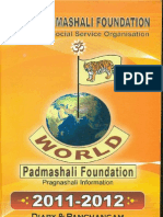 World Padmashali Foundation Diary 2011-2012