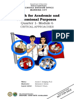 (Q1) MODULE 6 - Critical Approaches