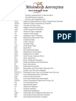 Special Education Acronyms