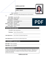 Curriculum Vitae: Personal Information