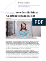 As Intervencoes Didaticas Na Alfabetizacao Inicial