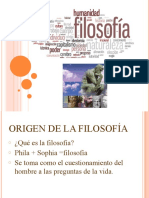 Clase 1 La Filosofía y Sus Orígenes