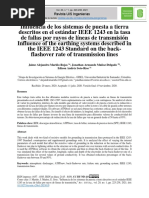 Influencia de Los Sistemas de Puesta A Tierra Descritos en El Estándar IEEE 1243 en La Tasa de Fallas Por Rayos de Líneas de Transmisión