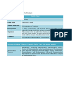 Details of Module and Its Structure: Subject Name Paper Name Module Name/Title Pre-Requisites Objectives