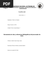 Herramienta de Citas y Referencias Bibliográficas Del Procesador de Texto.